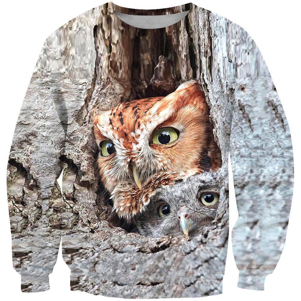 3D All Over Printed Camouflage Owls Art Shirts and Shorts-Apparel-Phaethon-Hoodie-S-Vibe Cosy™