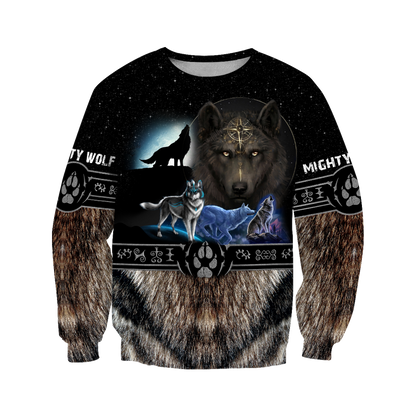 All Over Printed Viking Mighty Wolf Hoodie MEI09152005-MEI