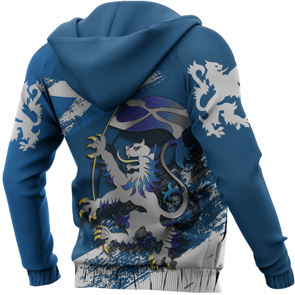 Scottish Rampant Lion Holding The Flag Hoodie-Apparel-HD09-Hoodie-S-Vibe Cosy™