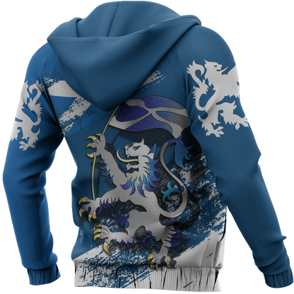 Scottish Rampant Lion Holding The Flag Hoodie HD1236-Apparel-PL8386-Hoodie-S-Vibe Cosy™