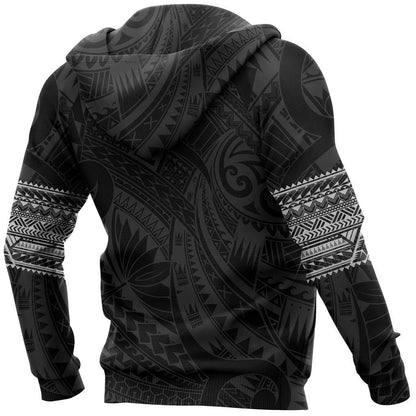 Aotearoa Maori Tattoo All Over Hoodie White NVD-Apparel-Dung Van-Hoodie-S-Vibe Cosy™