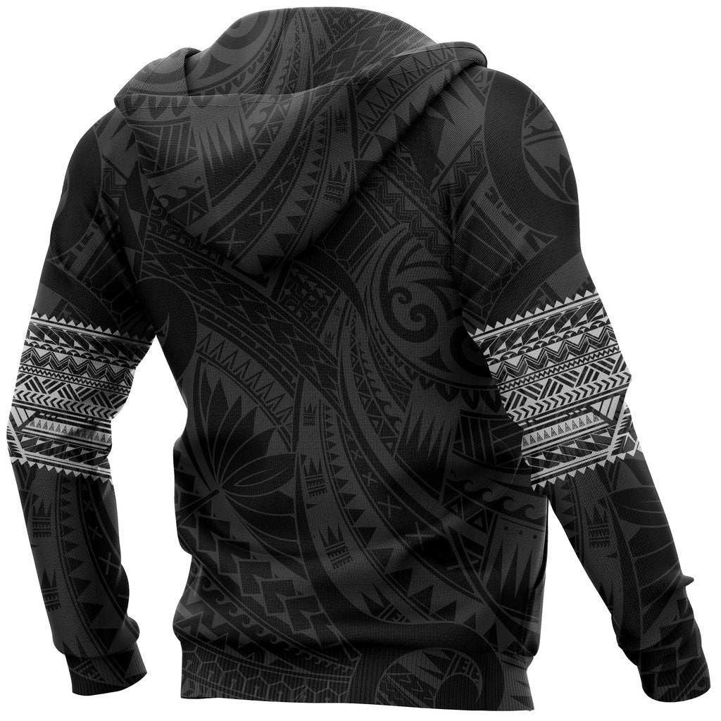 Aotearoa Maori Tattoo All Over Hoodie White PL-Apparel-PL8386-Hoodie-S-Vibe Cosy™