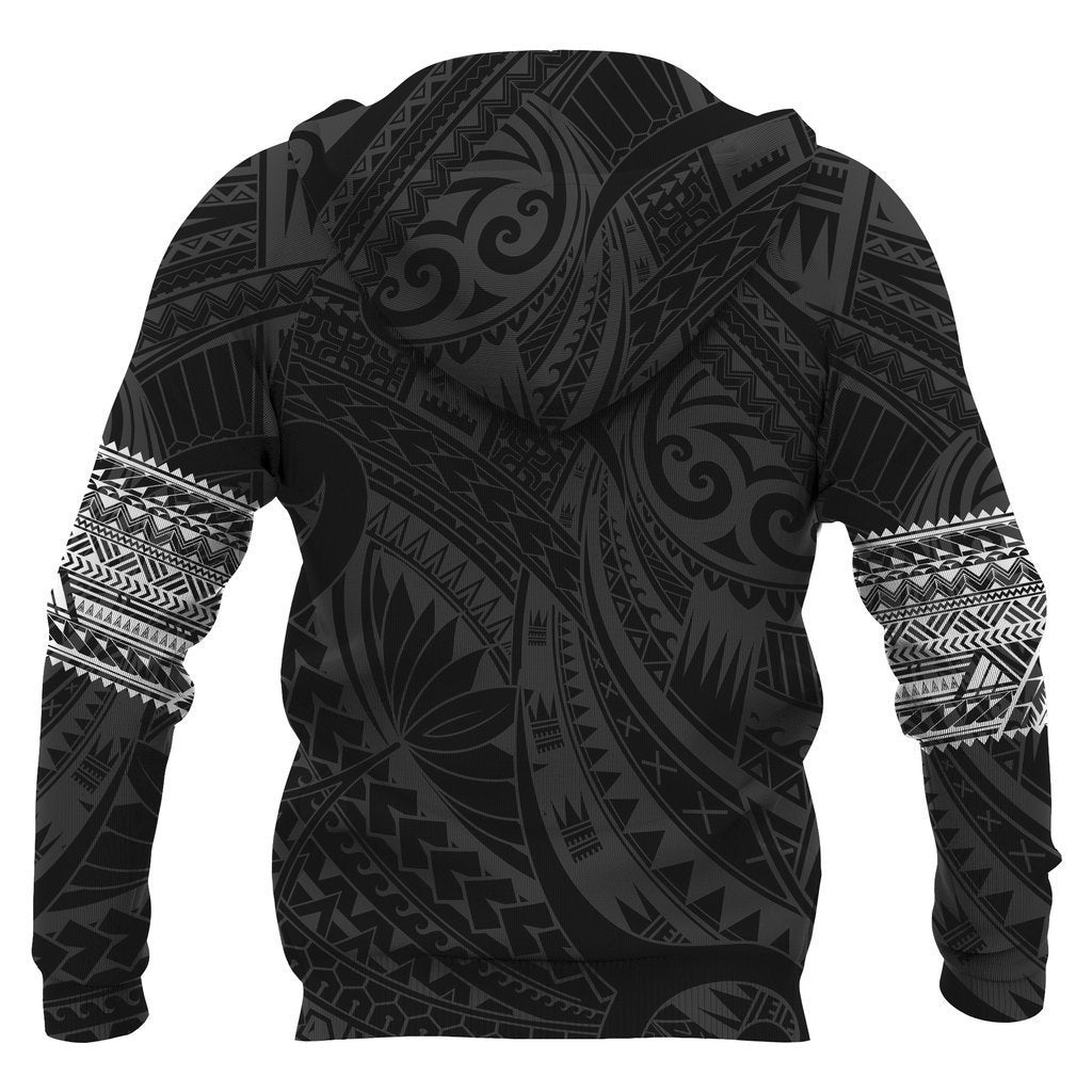Aotearoa Maori Tattoo All Over Hoodie White NVD-Apparel-Dung Van-Hoodie-S-Vibe Cosy™