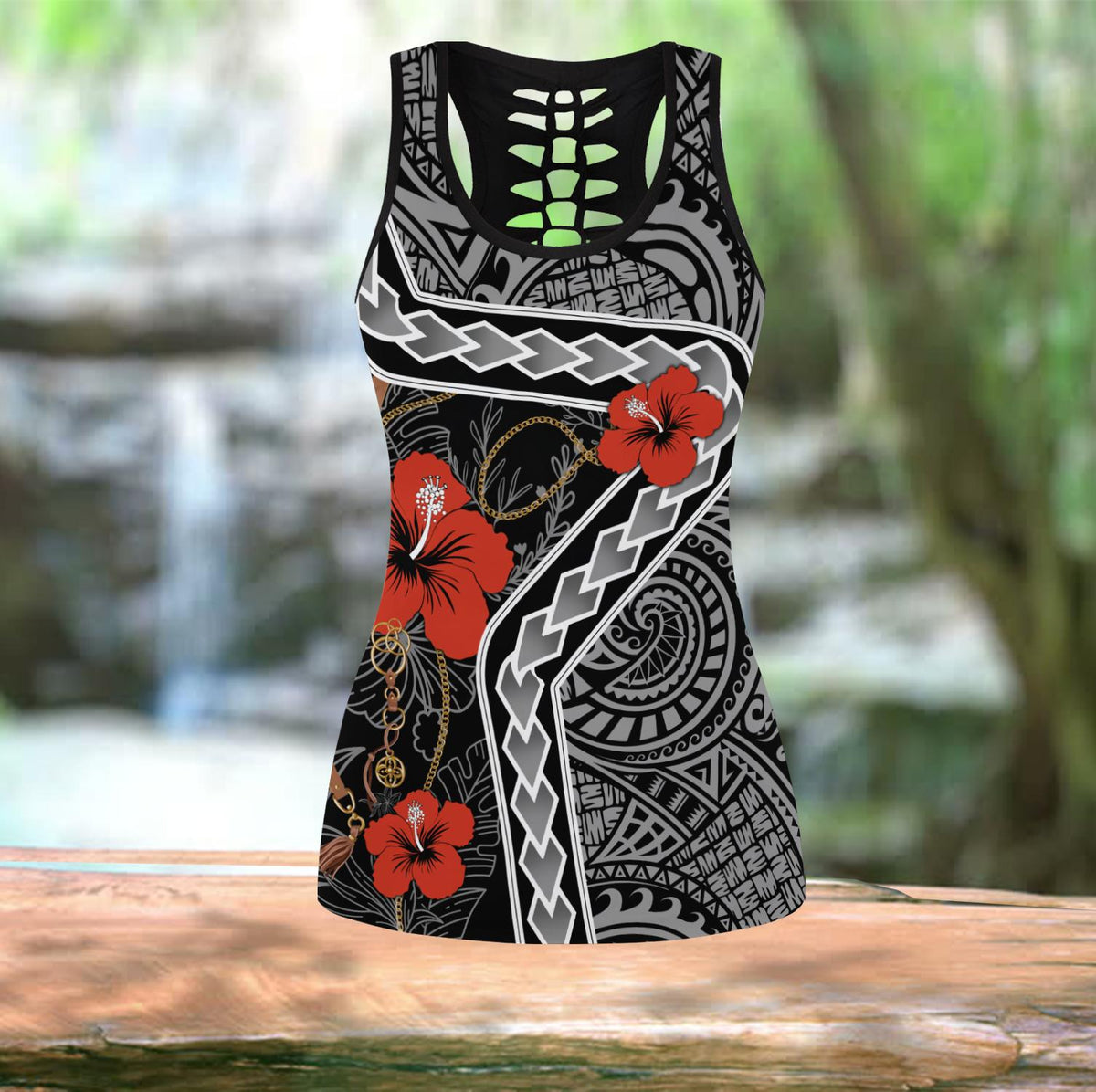 Polynesian Tattoo Legging & Tank top-ML-Apparel-ML-No Legging-S-Vibe Cosy™