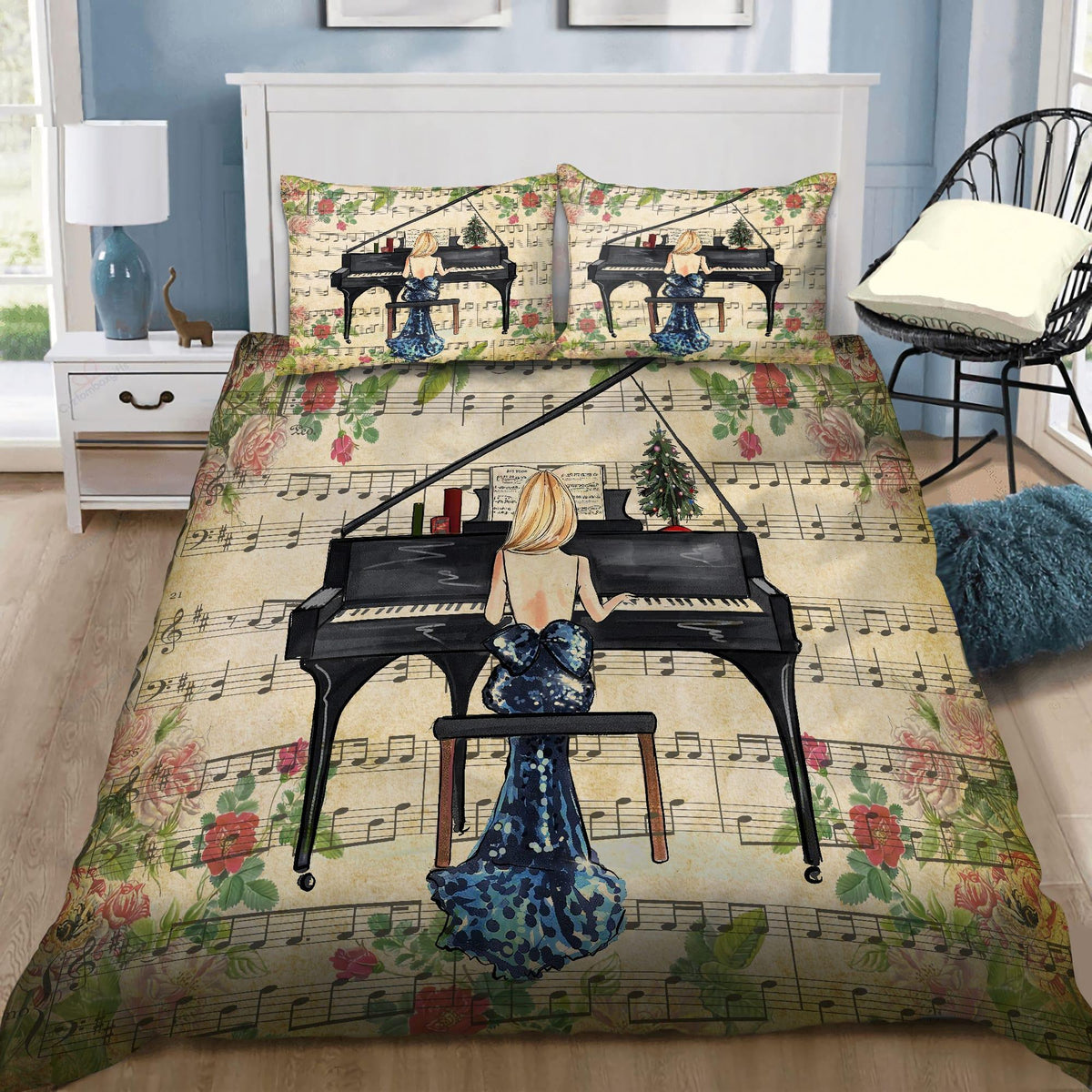 Love music for lover Bedding Set-ML-ML-US Twin-Vibe Cosy™
