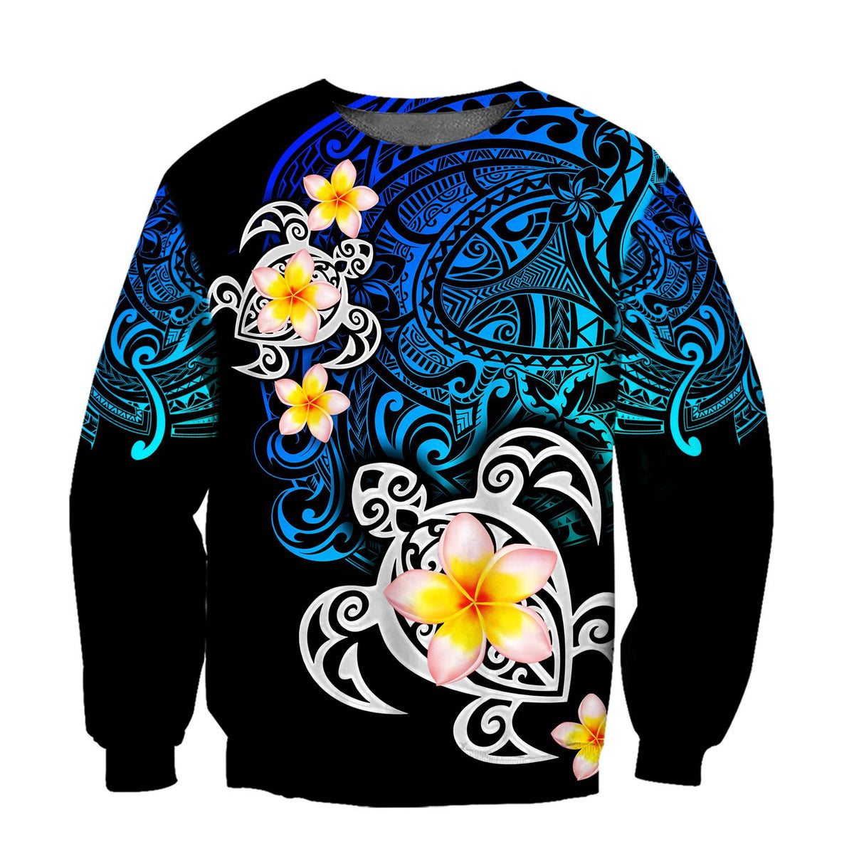 Amazing Polynesian Tattoo Deep Sea Turtle Hoodie-ML