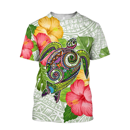 Amazing Fall In The Wave Polynesian 3D Over Printed Hoodie Tshirt for Men and Women-ML