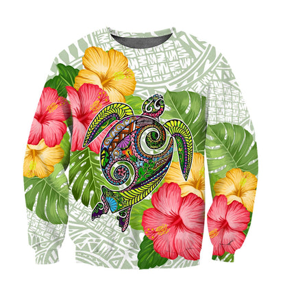 Amazing Fall In The Wave Polynesian 3D Over Printed Hoodie Tshirt for Men and Women-ML