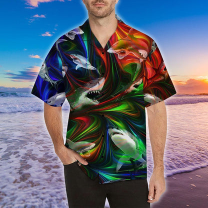 Amazing Shark Hippie Hawaii Shirt-ML