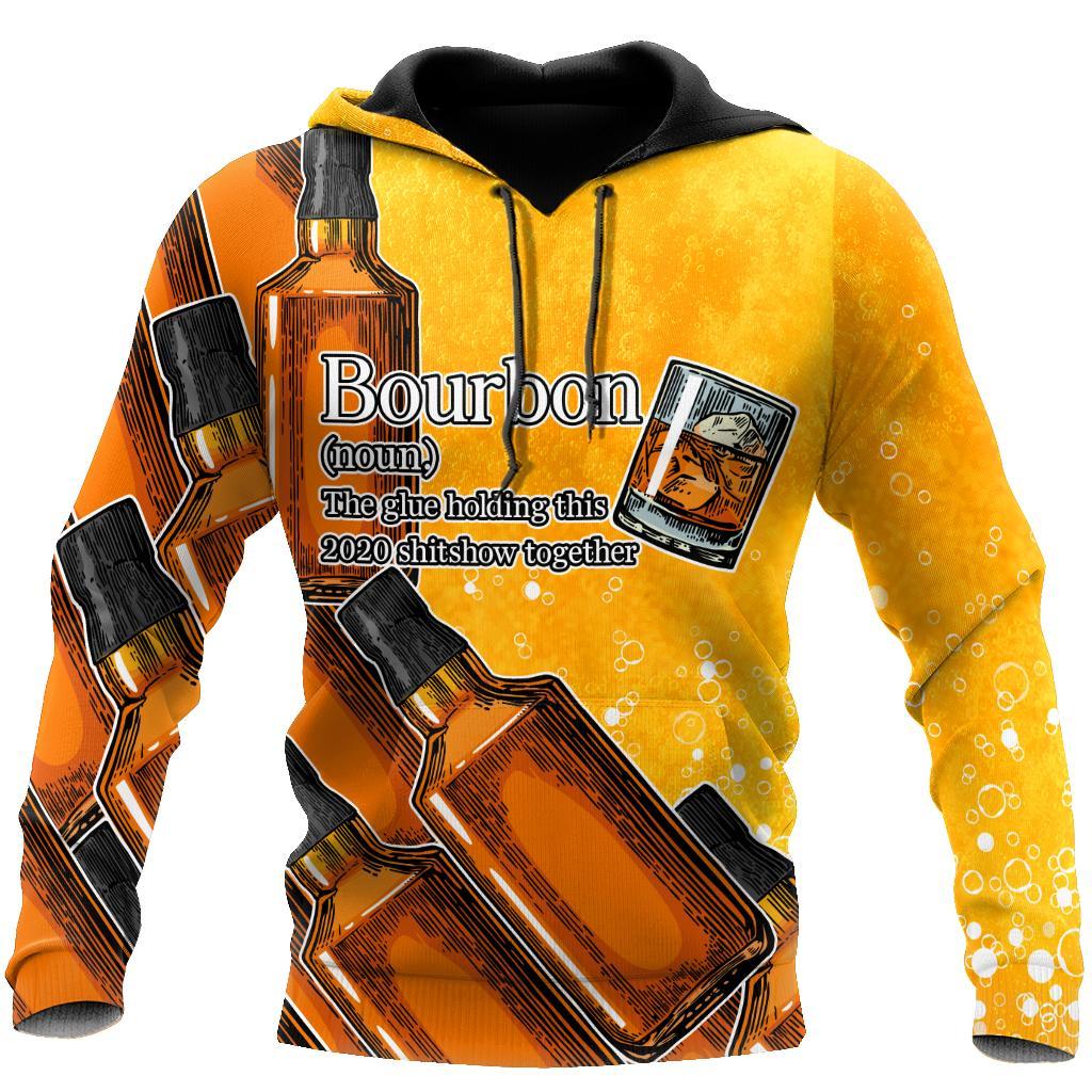 Bourbon Glue Holding Hoodie Tshirt for Men and Women-ML