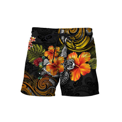 Amazing Polynesian Turtle Hibiscus Hoodie for Men and Women-ML
