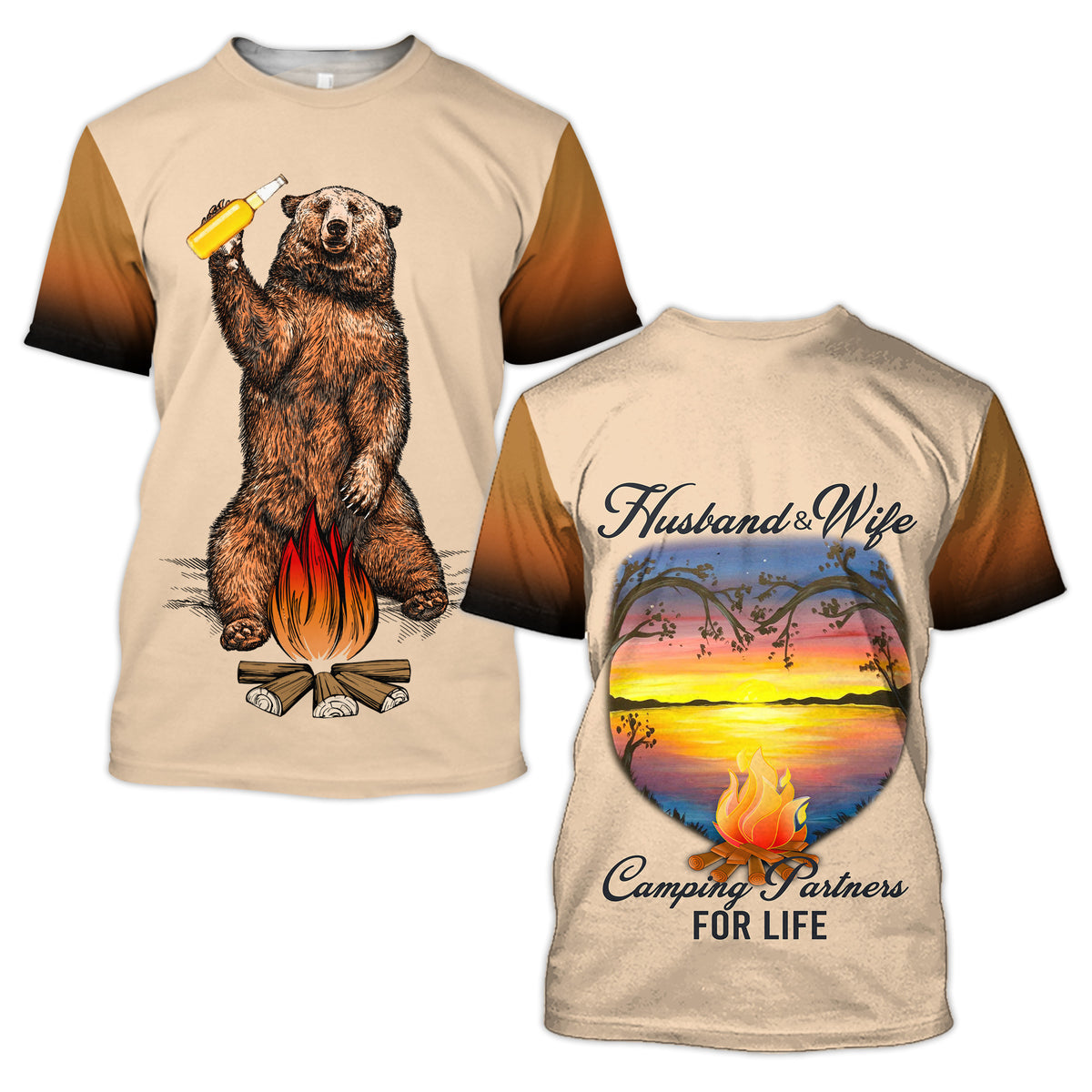 Husband And Wife -Camping Partners For Life Hoodie For Men And Women Pi14102006