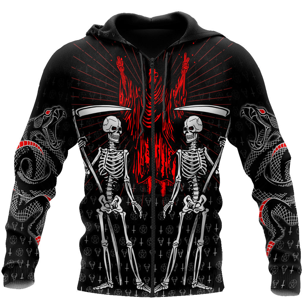 Skull Satanic Hoodie For Men And Women JJWST14102004