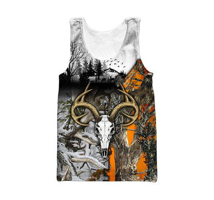 Deer Hunting VI Camo Over Printed Unisex Deluxe Hoodie ML
