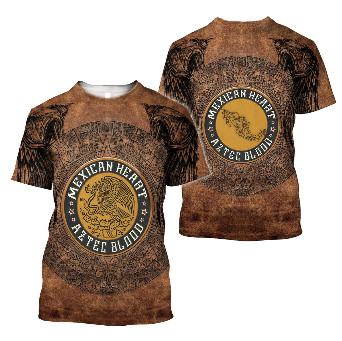 Mexican Heart Aztec Blood 3D All Over Printed Shirts
