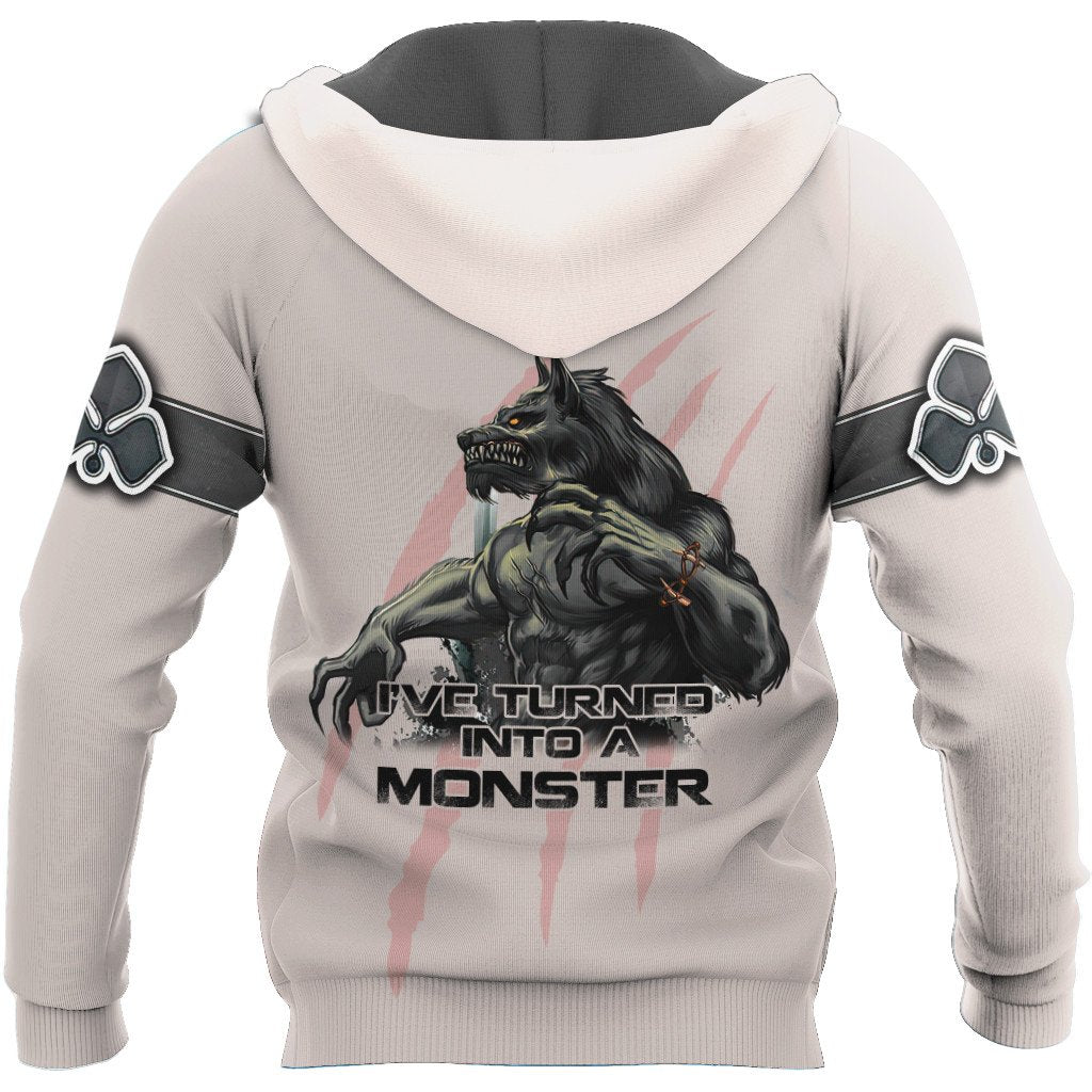 Wolf Ace Card 3D Over Printed Unisex Deluxe Hoodie Cloak ML