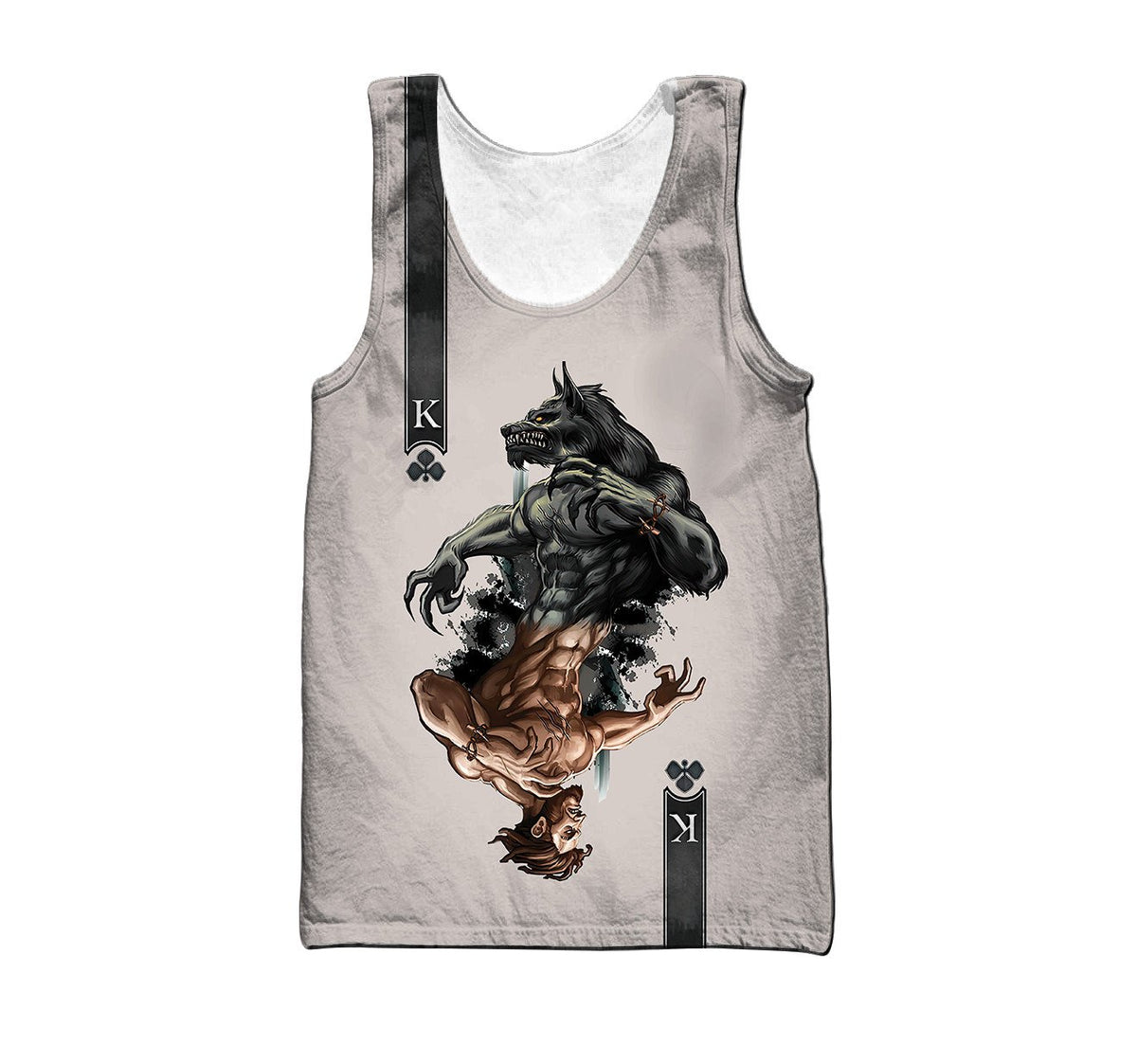 Wolf Ace Card 3D Over Printed Unisex Deluxe Hoodie Cloak ML