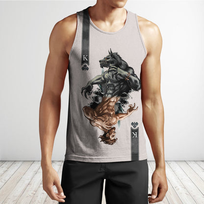 Wolf Ace Card 3D Over Printed Unisex Deluxe Hoodie Cloak ML