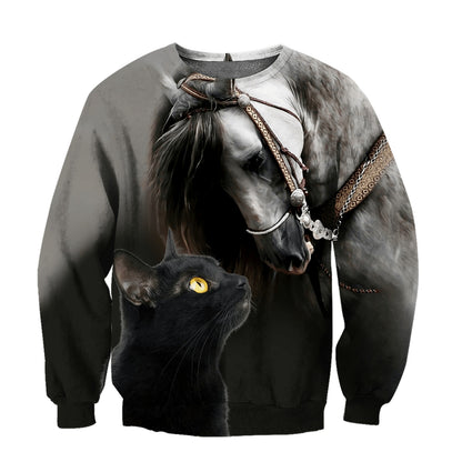 Horse And Cat Lovers 3D All Over Printed Shirts For Men And Women HHT23122005