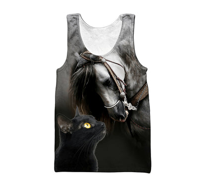 Horse And Cat Lovers 3D All Over Printed Shirts For Men And Women HHT23122005