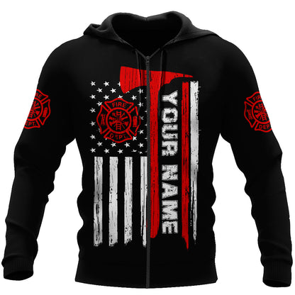 Customize Name Firefighter 3D All Printed Hoodie For Men And Women DA21012001