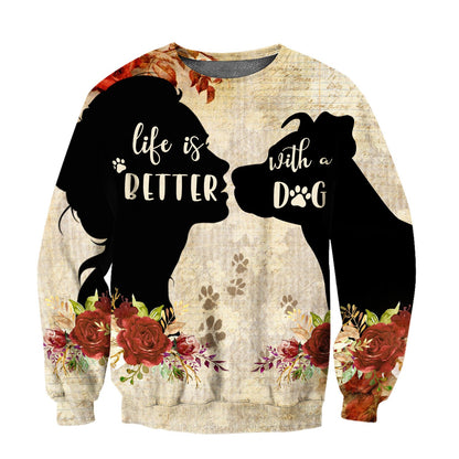 Pitbull Dog 3D All Over Printed Shirts