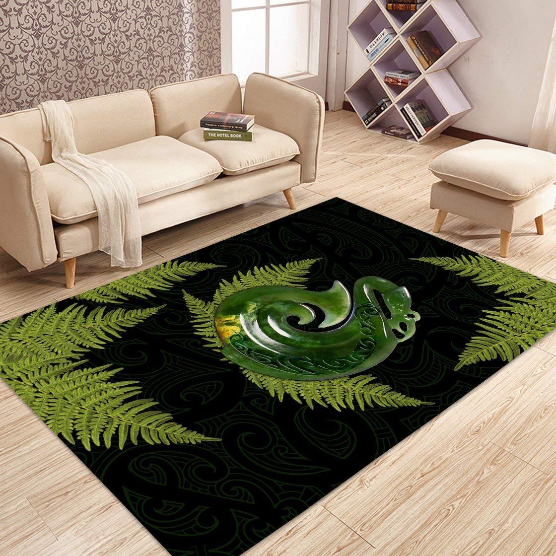 Aotearoa Bedding Set Manaia Silver Fern Paua Shell Rug ML
