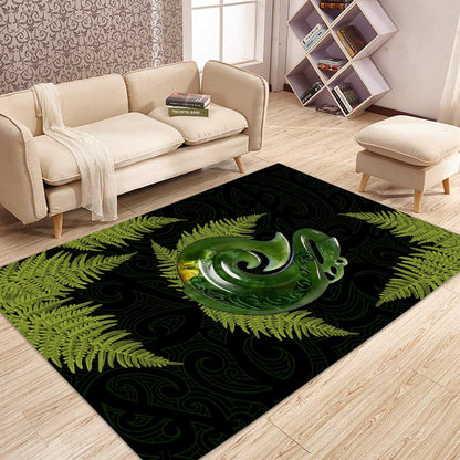 Aotearoa Bedding Set Manaia Silver Fern Paua Shell Rug ML