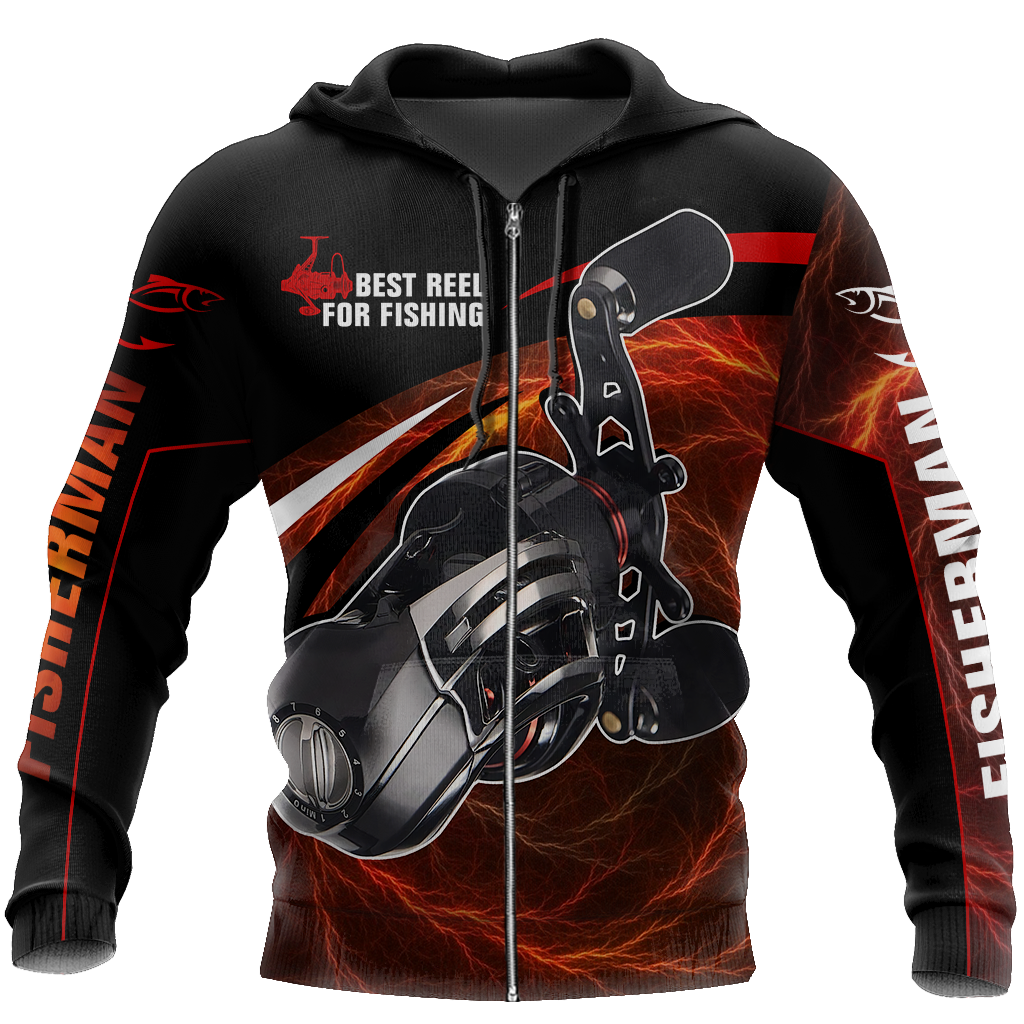 Best spinning reels for bass fishing 3D all over printing shirts for fisherman fire color TR030102 - Amaze Style™-Apparel