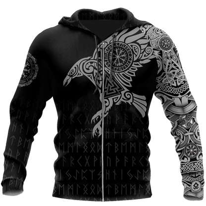 Vikings - The Raven of Odin Tattoo - Amaze Style™-Apparel