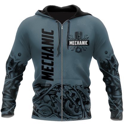 Mechanic 3D All Over Printed Hoodie For Men and Women TN16092002