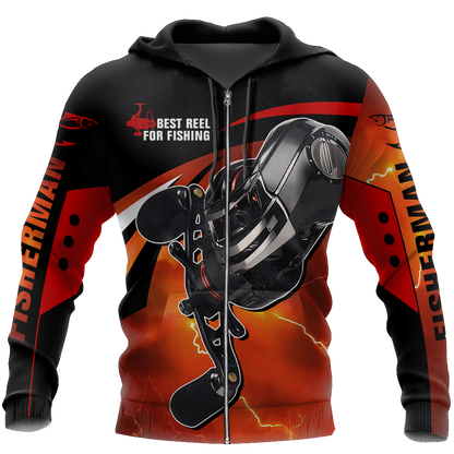 Best spinning reels for bass fishing 3D all over printing shirts for fisherman red color TR030101 - Amaze Style™-Apparel
